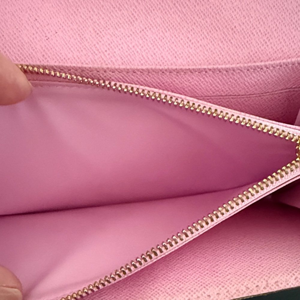 Louis Vuitton White Multicolor Monogram Sarah Long Wallet with Gold Snap - Picture 9 of 10